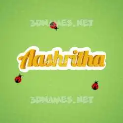 aashritha in Ladybugs style - 3D name wallpaper