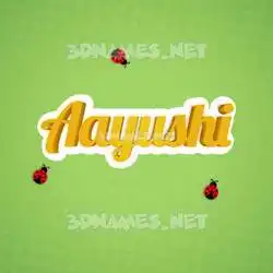 aayushi in Ladybugs style - 3D name wallpaper