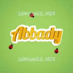 abbady in Ladybugs style - 3D name wallpaper