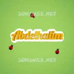 abdelhalim in Ladybugs style - 3D name wallpaper