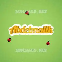 abdelmalik in Ladybugs style - 3D name wallpaper