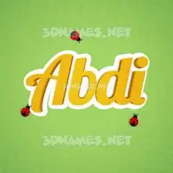 abdi in Ladybugs style - 3D name wallpaper