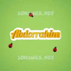 abdorrahim in Ladybugs style - 3D name wallpaper