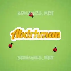 abdrhman in Ladybugs style - 3D name wallpaper