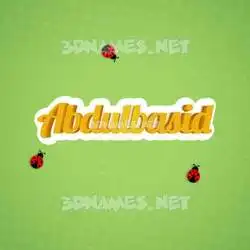 abdulbasid in Ladybugs style - 3D name wallpaper