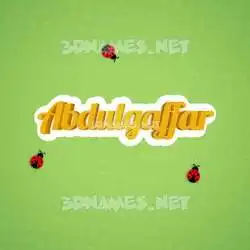 abdulgaffar in Ladybugs style - 3D name wallpaper