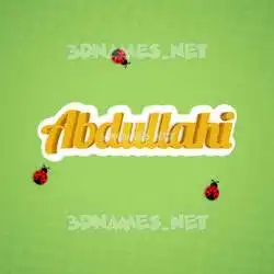abdullahi in Ladybugs style - 3D name wallpaper
