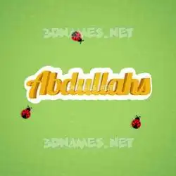 abdullahs in Ladybugs style - 3D name wallpaper