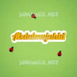 abdulmujahid in Ladybugs style - 3D name wallpaper