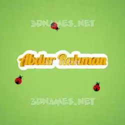 abdur rahman in Ladybugs style - 3D name wallpaper