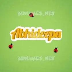 abhideepa in Ladybugs style - 3D name wallpaper