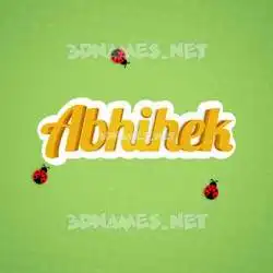 abhihek in Ladybugs style - 3D name wallpaper