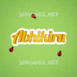 abhikiru in Ladybugs style - 3D name wallpaper