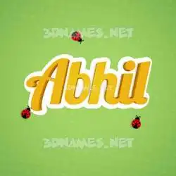 abhil in Ladybugs style - 3D name wallpaper