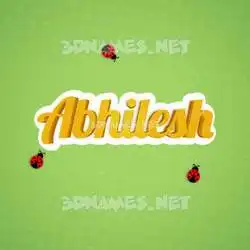 abhilesh in Ladybugs style - 3D name wallpaper