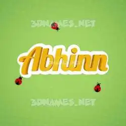 abhinn in Ladybugs style - 3D name wallpaper