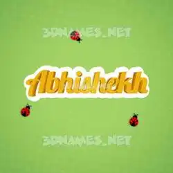 abhishekh in Ladybugs style - 3D name wallpaper