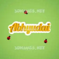 abhyudai in Ladybugs style - 3D name wallpaper