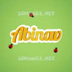 abinav in Ladybugs style - 3D name wallpaper