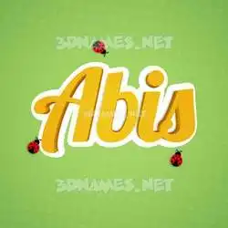 abis in Ladybugs style - 3D name wallpaper
