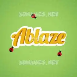 ablaze in Ladybugs style - 3D name wallpaper