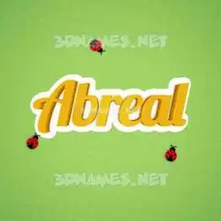 abreal in Ladybugs style - 3D name wallpaper