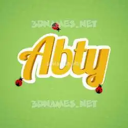 abty in Ladybugs style - 3D name wallpaper