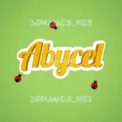 abycel in Ladybugs style - 3D name wallpaper