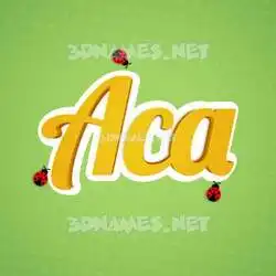 aca in Ladybugs style - 3D name wallpaper