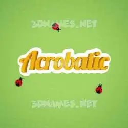 acrobatic in Ladybugs style - 3D name wallpaper