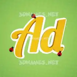 ad in Ladybugs style - 3D name wallpaper