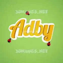 adby in Ladybugs style - 3D name wallpaper