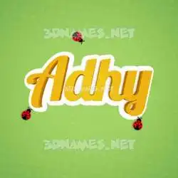 adhy in Ladybugs style - 3D name wallpaper