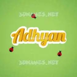 adhyan in Ladybugs style - 3D name wallpaper