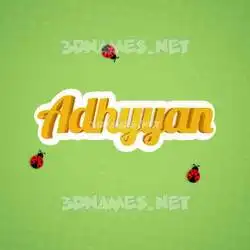adhyyan in Ladybugs style - 3D name wallpaper