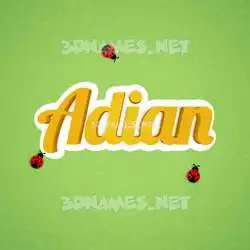adian in Ladybugs style - 3D name wallpaper