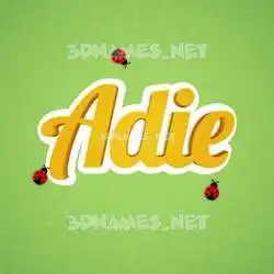 adie in Ladybugs style - 3D name wallpaper