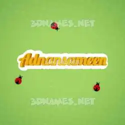 adnansameen in Ladybugs style - 3D name wallpaper