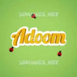adoom in Ladybugs style - 3D name wallpaper
