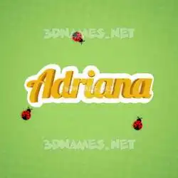 adriana in Ladybugs style - 3D name wallpaper