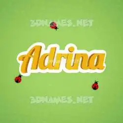adrina in Ladybugs style - 3D name wallpaper