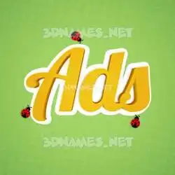 ads in Ladybugs style - 3D name wallpaper