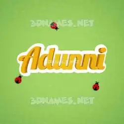 adunni in Ladybugs style - 3D name wallpaper