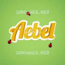aebel in Ladybugs style - 3D name wallpaper