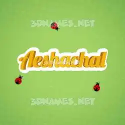 aeshachal in Ladybugs style - 3D name wallpaper