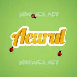 aeurul in Ladybugs style - 3D name wallpaper