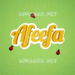 afeefa in Ladybugs style - 3D name wallpaper