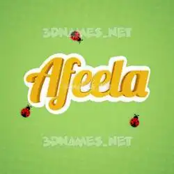 afeela in Ladybugs style - 3D name wallpaper