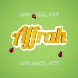 affrah in Ladybugs style - 3D name wallpaper