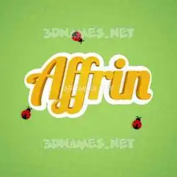 affrin in Ladybugs style - 3D name wallpaper